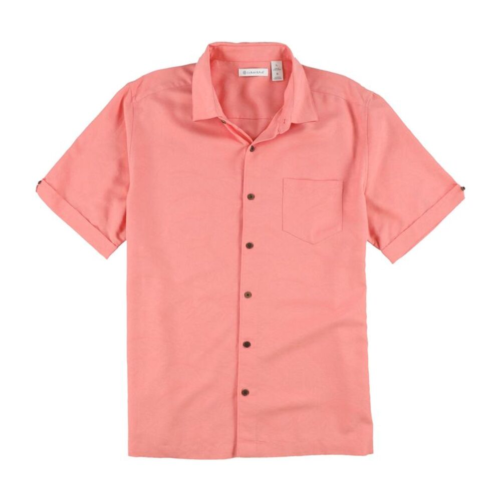 CubAvera Mens Palm Print Button Up Shirt, NWT